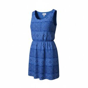 Elle Blue Sleeveless Fit & Flare Bohemian Dress | Size Large